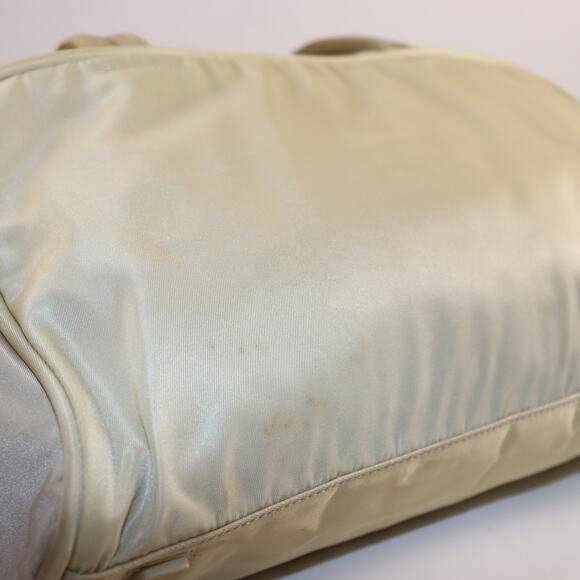 Prada Tessuto Nylon Satchel Beige Shoulder Bag with Lock - Picture 7 of 11
